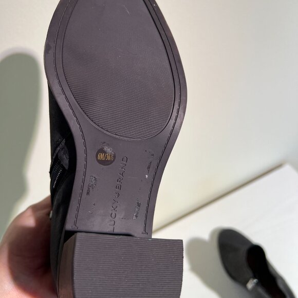 NEW Lucky Brand Bellita Black Leather Booties Women’s Sz 6 New w/o Box - Picture 4 of 4
